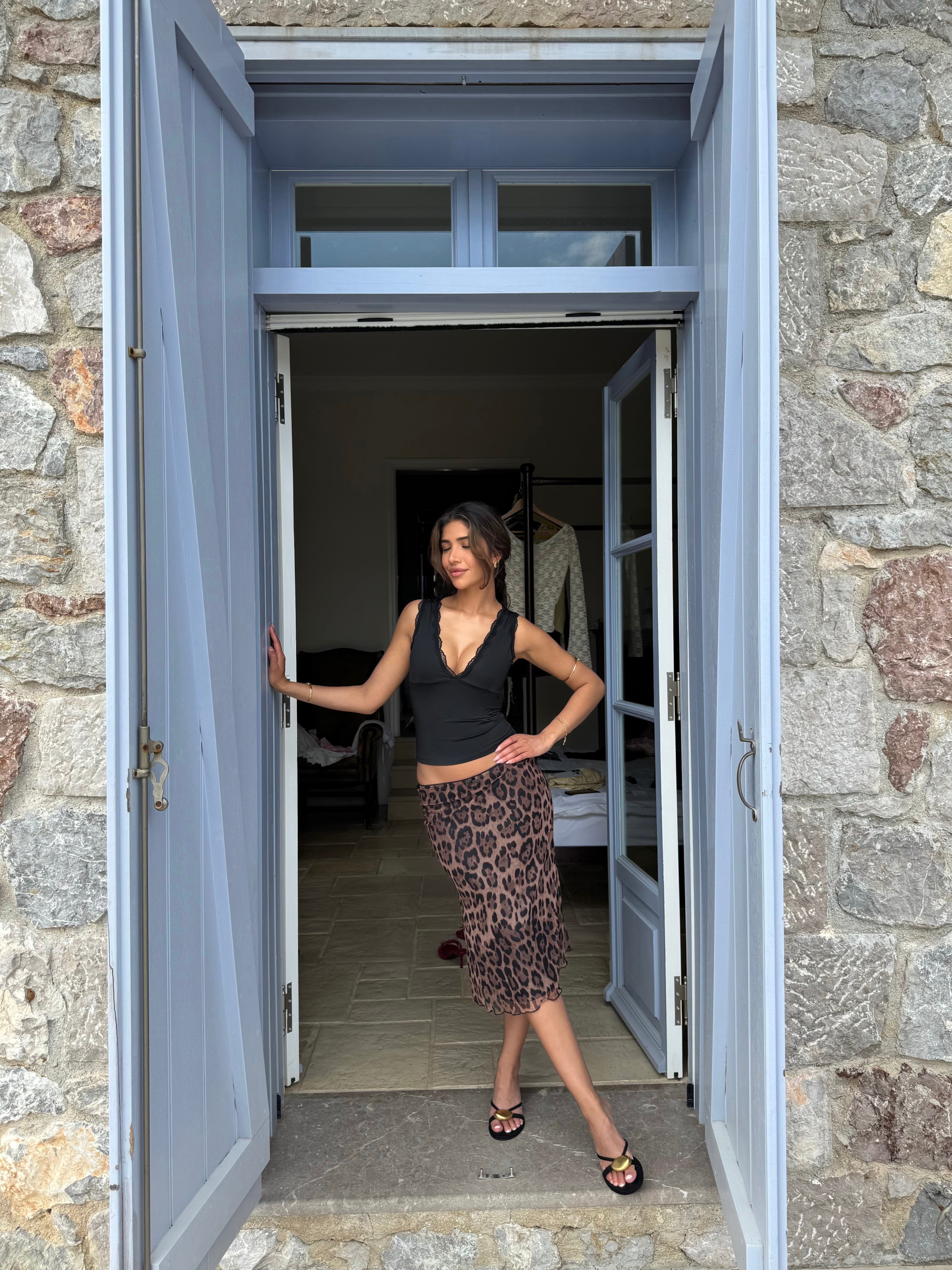 Melia mesh skirt - leo