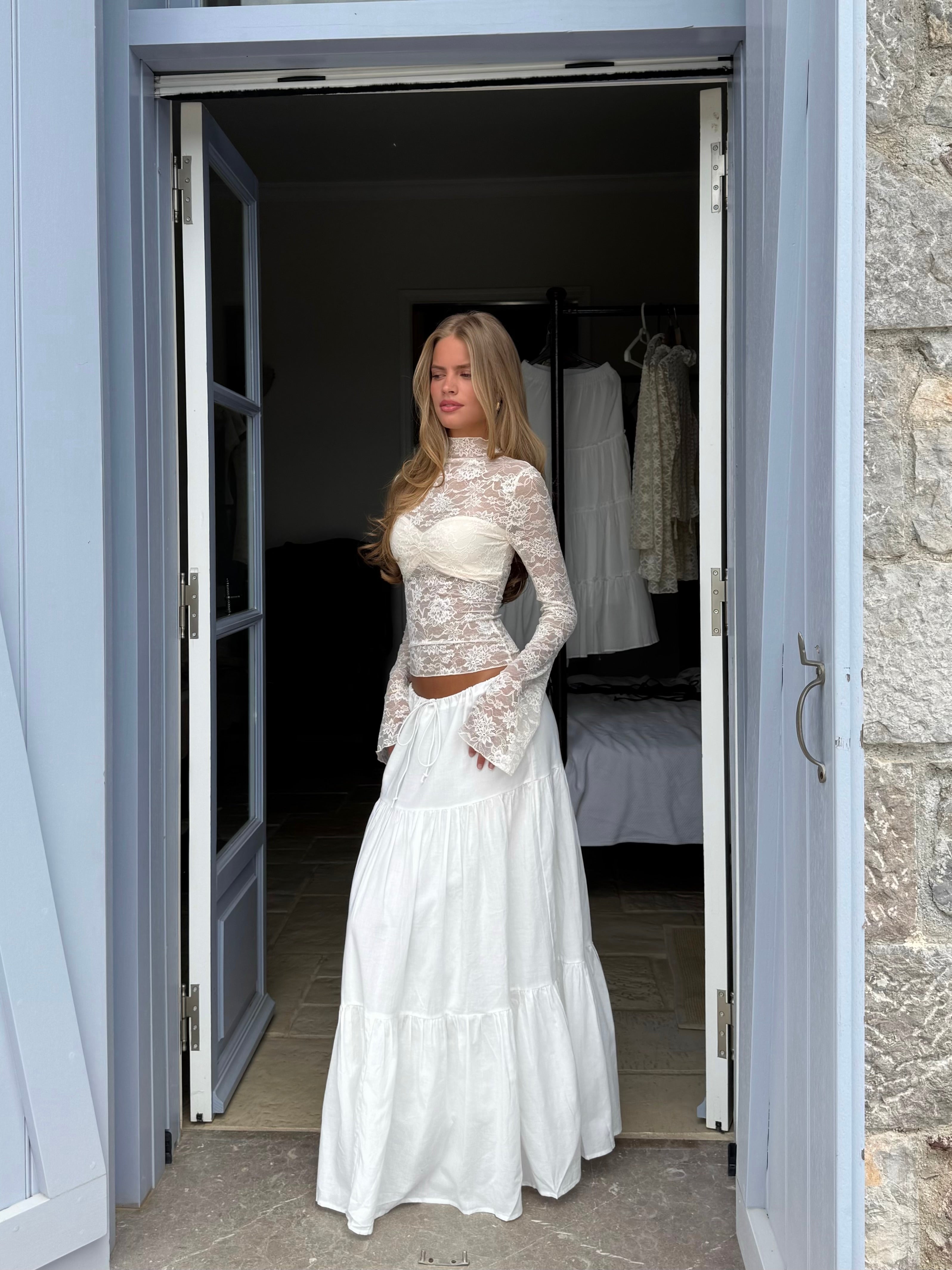 Lenia lace top - cream