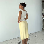 Melia mesh skirt - lys gul (forudbestilling)