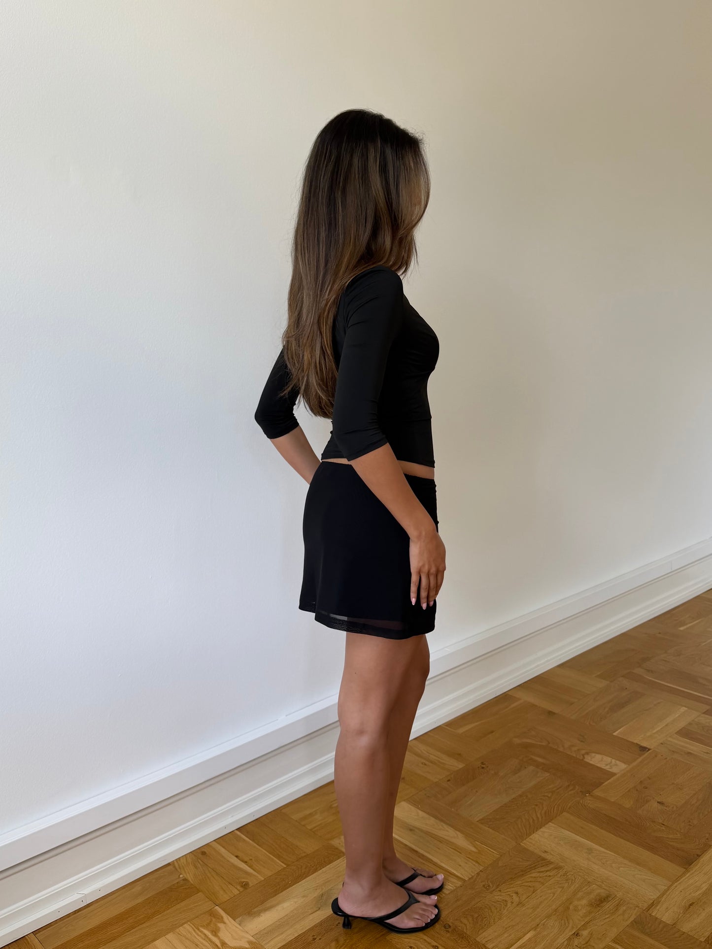 Melia mesh skirt - Svart