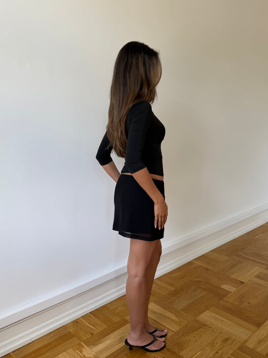 Melia mesh skirt - Svart
