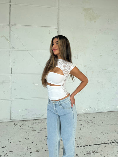 Lucy lace top - Hvit