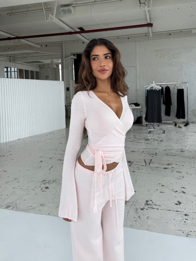 Ballerina strikket topp - rosa