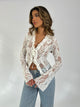 Trim lace top - hvit