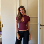 Baia basic top - bordeaux