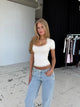 Blair basic lace tee - creme