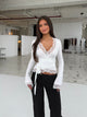 New ballerina basic lace top - Hvit