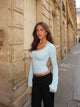 Blair Basic Lace Top - Lys blå