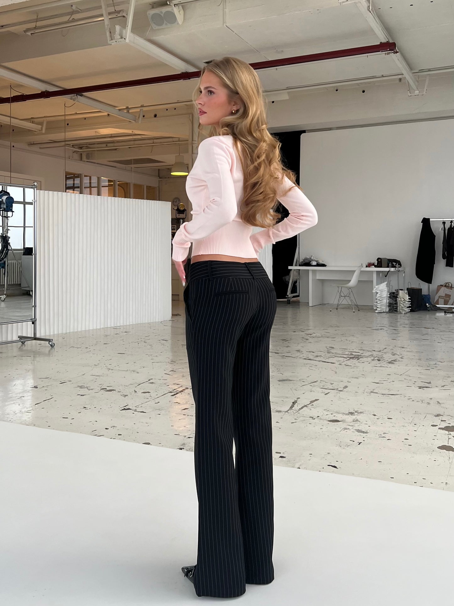 Livia bukse - svart stripet