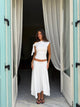 Sira long skirt – Hvit