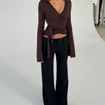 TALL Livia low waist bukser - sort