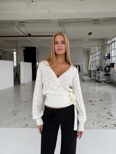 Lacework wool wrap - Hvit