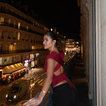 Mila multi top - mørk rød