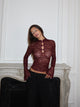 Juna lace topp – Bordeaux