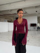 New ballerina basic lace top - bordeaux