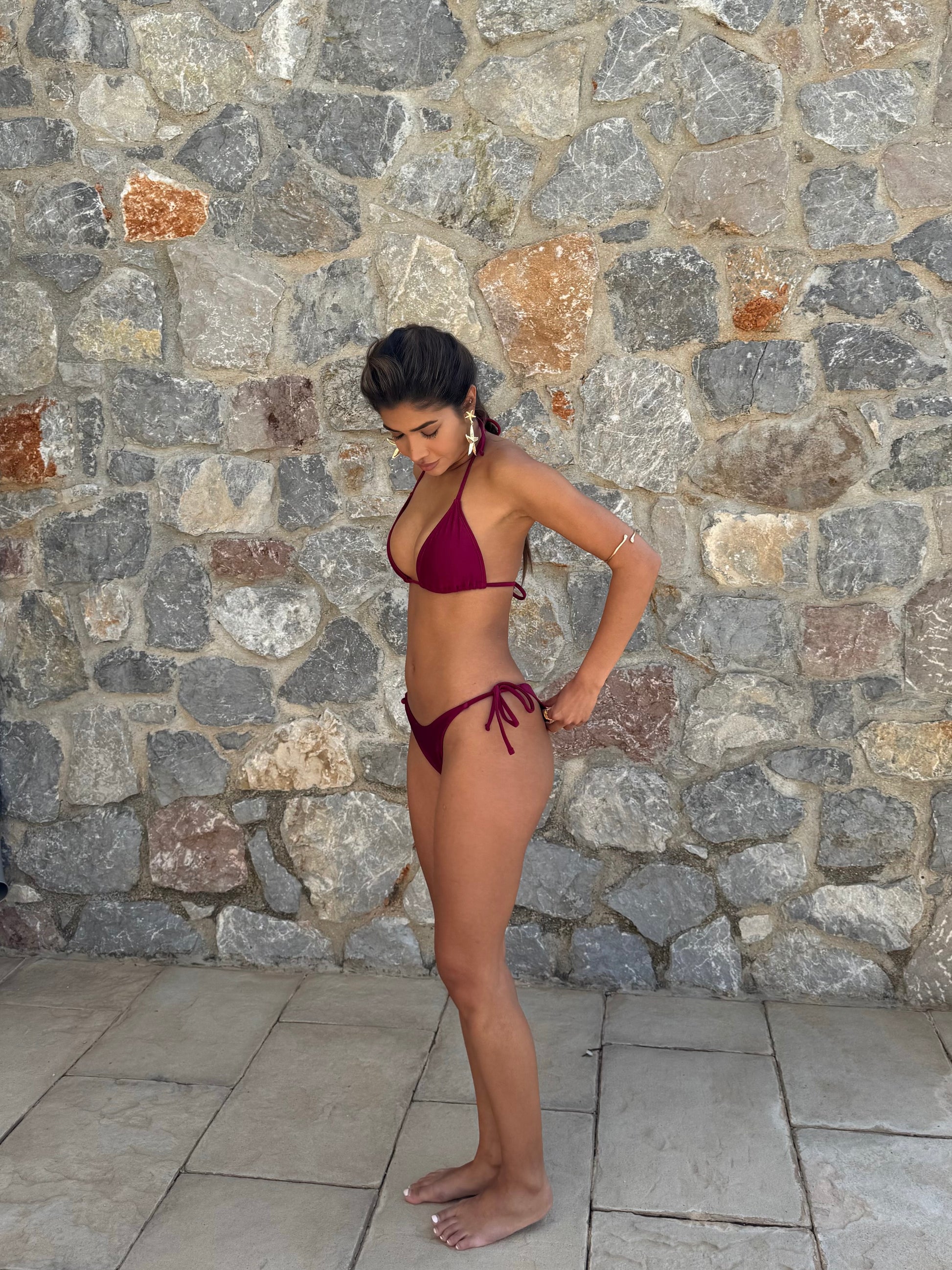 Bikini underdel - bordeaux