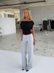TALL Vera Wide low waist - Lys grå
