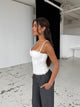 Lula lace corset top - Hvit