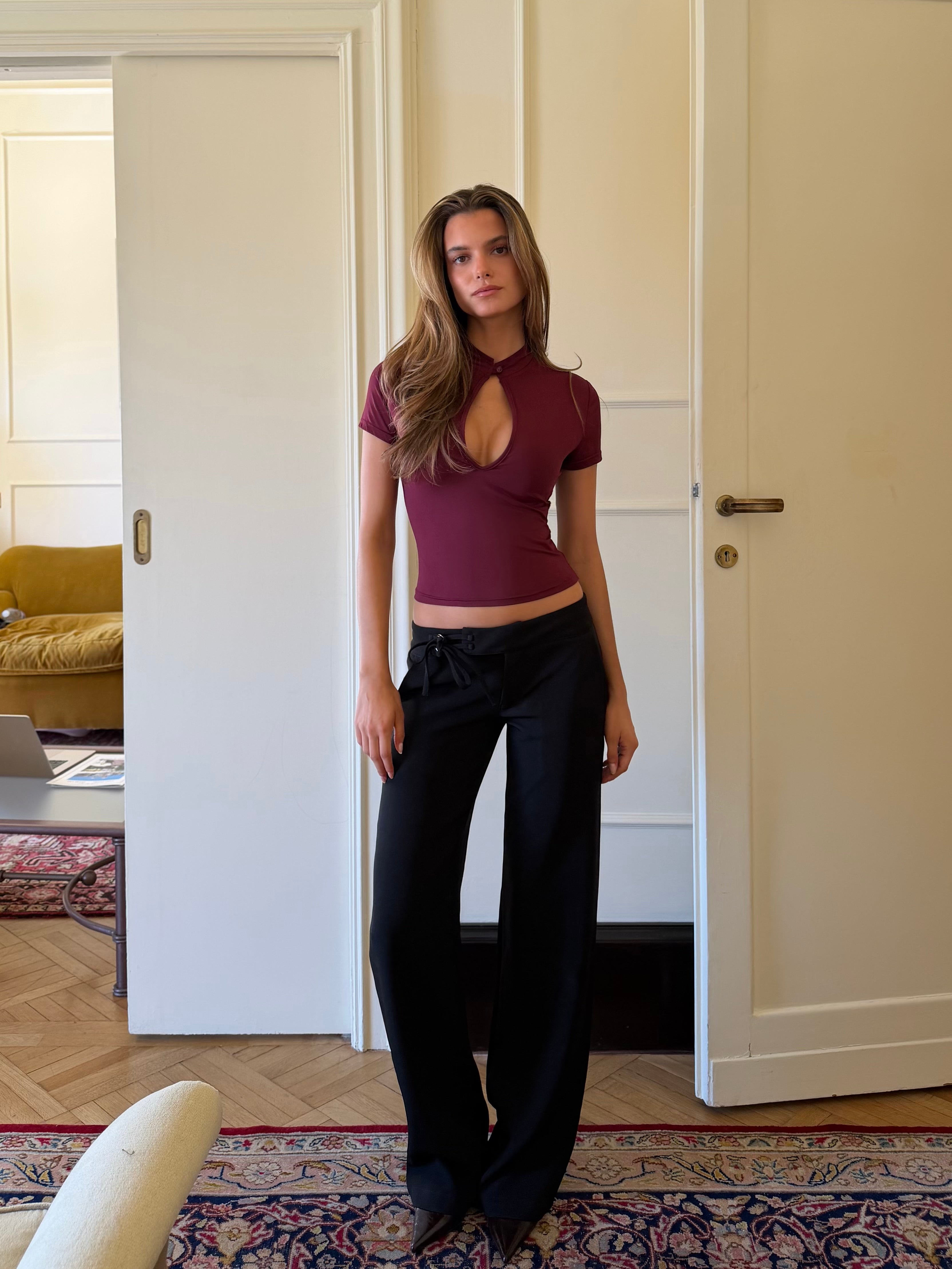 Baia basic top - bordeaux