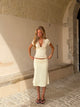Helia basic skirt - Lys gul