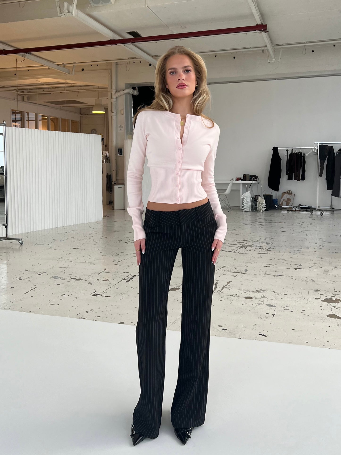 Livia bukse - svart stripet