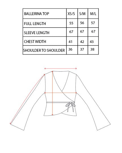 Ballerina basic topp - mørk rød – VENDERBY'S