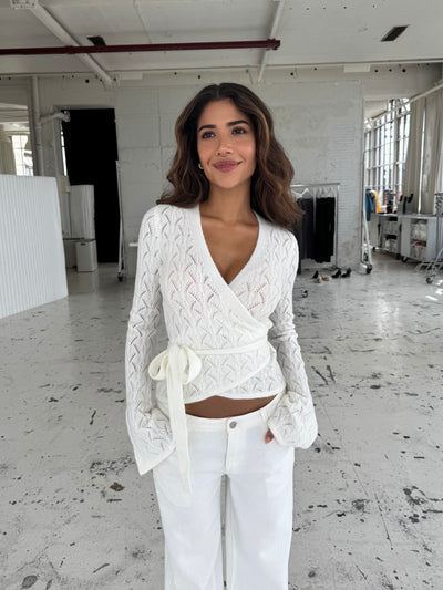 Lacework wool ballerina - Hvit