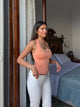 Elia lace topp - Oransje