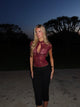 Aria lace topp - Bordeaux 