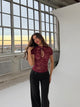 Cleo lace topp – bordeaux