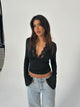 Pretty basic lace top - svart