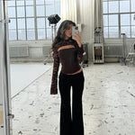 TALL Livia low waist bukser - sort