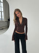 Pretty basic lace top - mørkebrun