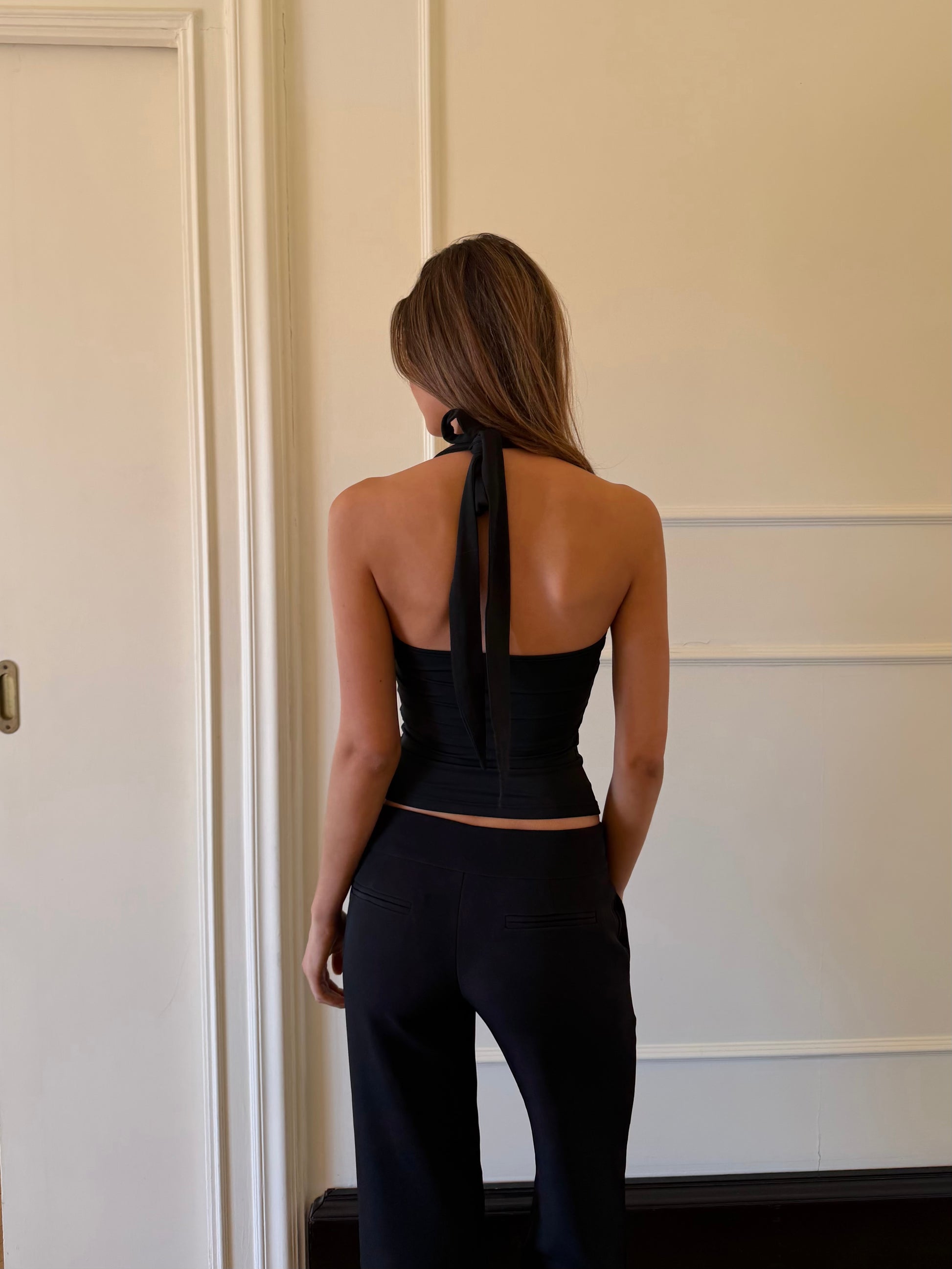 Elia lace top - sort (forudbestilling)