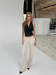 Livia low wait bukser - Lys beige