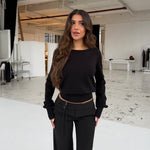 Open back knit top - sort