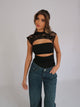 Lucy lace top - svart